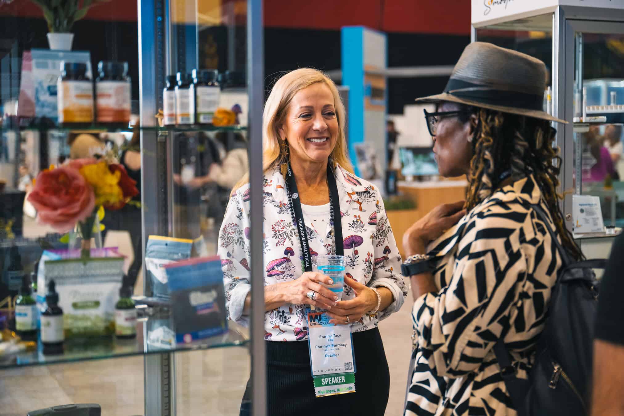 Franny's Farmacy exhibit at MJ Unpacked cannabis trade show